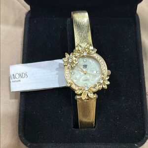 Anne Klein Gold Floral Watch